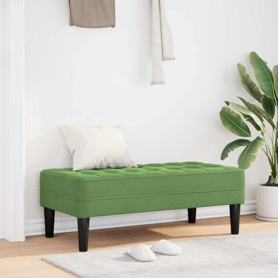 vidaXL - Bank - met - kussen - Lichtgroen - 113 - x - 57 - x - 39 - cm - Fluweel