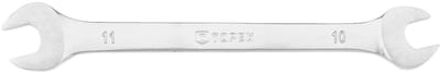 Topex - Dubbele Steeksleutel - 10 x 11 mm - Ergonomisch - Chrome-Vanadiumstaal