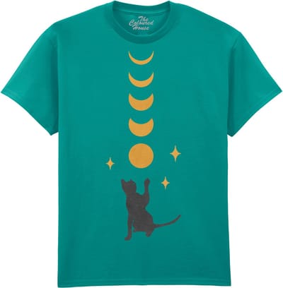 Katten Cat And Moon Up! The Coloured House T-shirt M