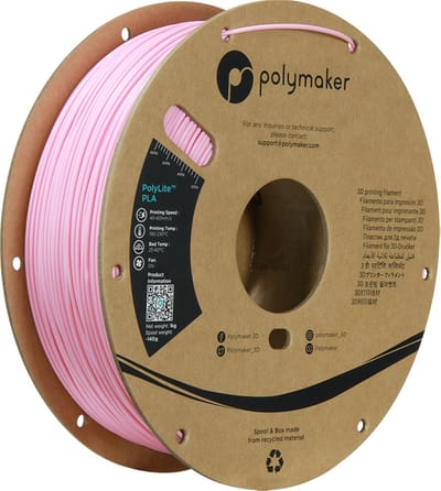 Polymaker PolyLite PLA Filament Pink 1.75mm 1KG