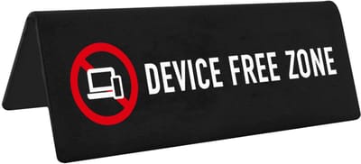CombiCraft tafelbordje device free zone - 148x48mm per 5 stuks
