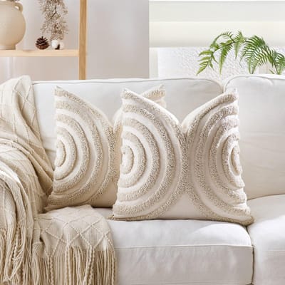 2 stuks Boho Chic Geweven Abstracte Kussensloop Met Pluizen Zacht Luxe Decoratieve Sierkussenhoezen Voor Bank Bed Woonkamer Esthetisch 45x45cm