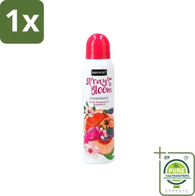 1 x Sence - Floral & Grapefruit - Deodorant - Fris & Fruitig - 150 ml - Sence Deodorant Floral Grapefruit - Fruitige Geur - Frisheid - Deodorant Voor Dames - Langdurige Bescherming