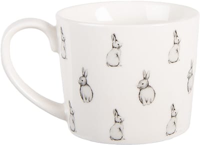 Clayre & Eef Mok 275 ml Wit Porselein Konijnen