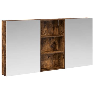 vidaXL - Badkamerkast - set - 3 - st - 140 - x - 14,5 - x - 70 - cm - Bewerkt - hout