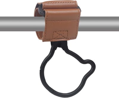 Kinderwagen Haken - Dier Hanger - Spullen Dragen - Stevige Zinklegering - 20 x 14 cm - Bruin