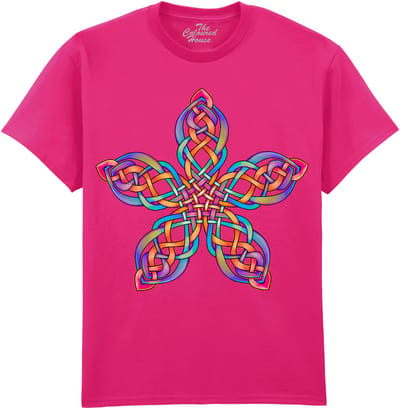 Keltische Knoop Celtic Knot Five Star Flower The Coloured House T-shirt M
