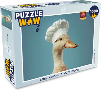 Puzzel Eend - Koksmuts - Cute - Vogel - Legpuzzel - Puzzel 1000 stukjes volwassenen