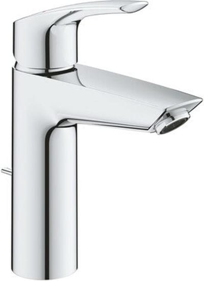 Grohe Eurosmart Wastafelmengkraan - M-Size - metalen hendel - SilkMove StarLight EcoJoy - met temperatuurbegrenzer - chroom
