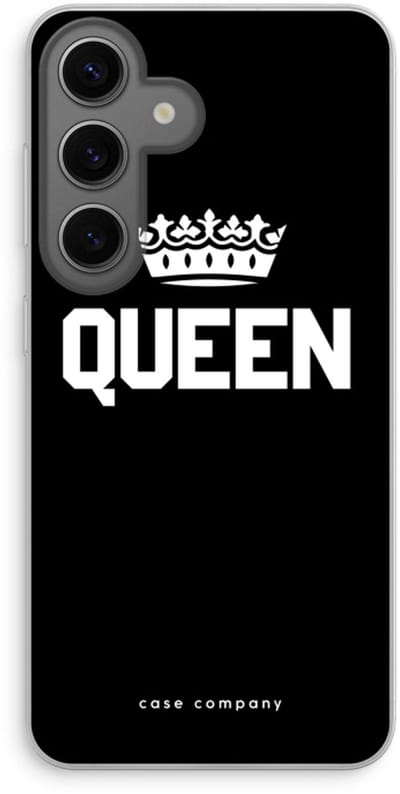 Case Company® - Hoesje geschikt voor Samsung Galaxy S24 hoesje - Queen zwart - Soft Cover Telefoonhoesje - Bescherming aan alle Kanten en Schermrand