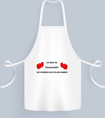 Akyol - jij bent de bonusvader die iedereen zou willen hebben Keukenschort - Vader - geweldige bonusvader - liefste bonusvader - verjaardag - cadeau - kado - bedankje - geschenk - 82 bij 71 cm