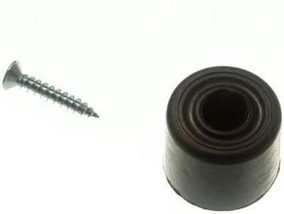 Ronde Deurstoppers - Buffer Houders - Deuren Beschermen - Rubberen Demping - 28 MM - Zwart