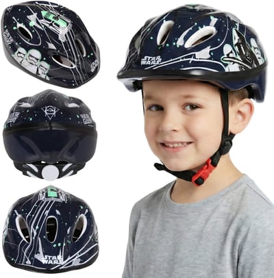 STAR WARS Stormtrooper Veilige fietshelm voor jongens, lichtgewicht, verstelbaar 52-56 cm