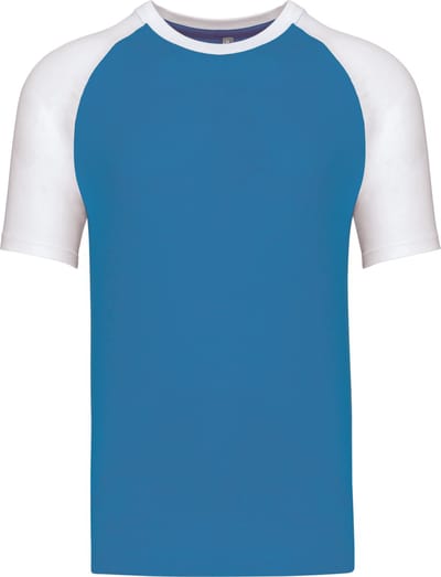 Kariban Baseball - Tweekleurig t-shirt K330 - Aqua Blue / White - M
