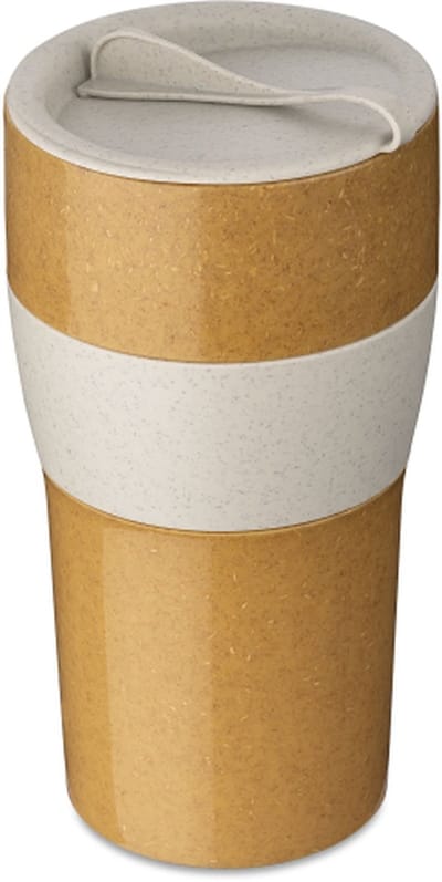 Herbruikbare Koffiebeker met Deksel, 0.7 L, Organic, Zand Beige - Koziol | Aroma To Go XL