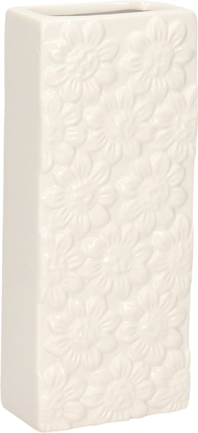 Gerimport Waterverdamper - creme wit - keramiek - 400 ml - radiatorbak luchtbevochtiger - 7,4 x 17,7 cm