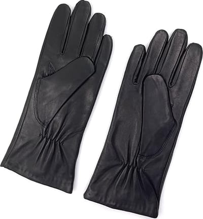 PolkaHome Leren dameshandschoenen, gemaakt van echte schapenvacht, gevoerd met kasjmier of wol om warme winterhandschoenen te houden