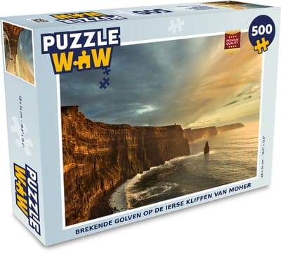 Puzzel Brekende golven op de Ierse Kliffen van Moher - Legpuzzel - Puzzel 500 stukjes