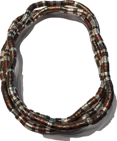 Slangketting bruin zilverkleur