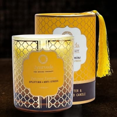 Song of India - Song of India - Vata tuberoos jasmijn ayurveda geurkaars met 1 lont in glas - 200 g