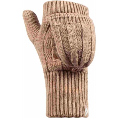 Dames Kabelgebreide 2.3 Tog Thermische Winter Handschoen Zonder Vingers Converterhandschoenen