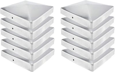 Paalkap RVS - Deksel voor palen - Bescherming tuinpalen - Roestvrij staal - 143x143 mm - Zilver
