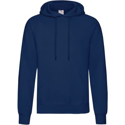 Fruit Of The Loom Unisex Volwassenen Klassiek Sweatshirt met capuchon (Marine)