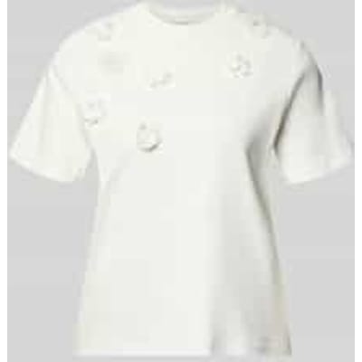 T-shirt met bloemapplicaties