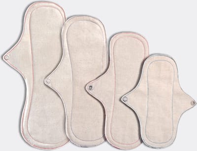 Eco Femme Starter Kit, Wasbaar maandverband - Probeerset – 100% biologisch katoen - Wit