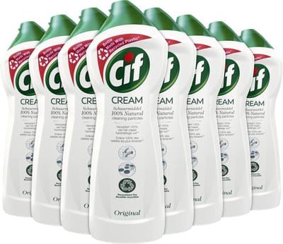 Cif Schuurmiddel Cream Normaal - 8 x 750 ml - Voordeelverpakking
