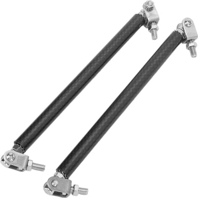 Voor Achter Bumper Lip Schokdemperstang 150mm5.9in Koolstofvezel Roestvrij Staal Universele Modificatie black