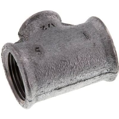 Rp 1'' x Rp 1/2'' Verzinkt Gietijzeren T-stuk 25 Bar [2 Stuks]