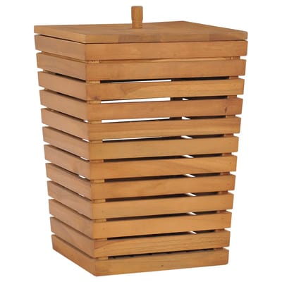 vidaXL - Wasmand - 30x30x45 - cm - massief - teakhout