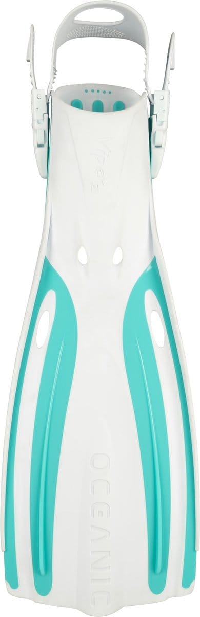 Oceanic Viper 2 - Zwemvliezen - Open Heel Duikvinnen - Wit/Turquoise - XS