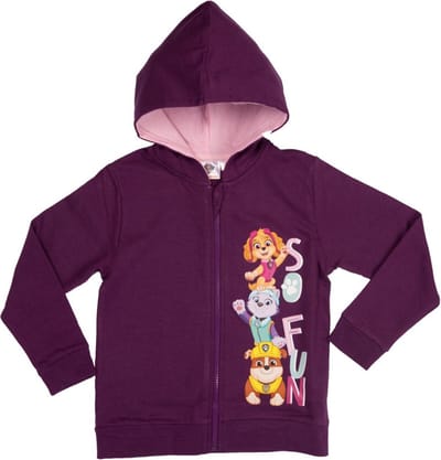 Paw Patrol Vest - Lange Mouw - Katoen - Paars - Maat 98/104