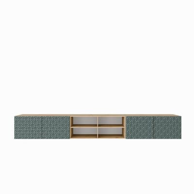 TV-kast Cali IV 300 (3x100) cm (artisan + groen)
