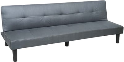 3-zits bank MCW-G11, slaapbank logeerbed slaapbank, slaapfunctie 195cm ~ stof/textiel, grijs