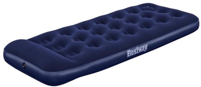 Bestway – Luchtbed – 1-Persoons – 76×185×28 cm – Blauw – Met Ingebouwde Voetpomp - Luchtbed - Camping - Buiten - Binnen - 1 Persoons