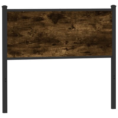 vidaXL Vervangend hoofdbord 100 cm bewerkt hout en staal gerookt eikenkleurig