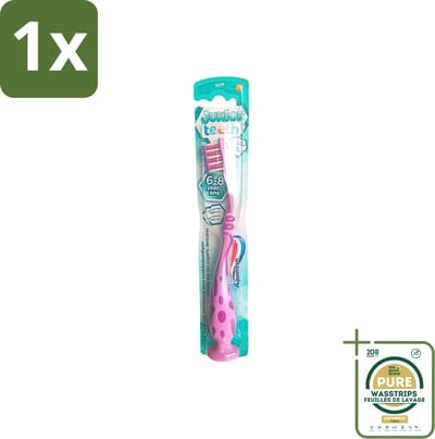 1 x Aquafresh - Junior Teeth Tandenborstel - 6-8 Jaar - Cool Ontwerp - 1 Stuk- Tandenborstel Voor Kinderen - Tandenpoetsen Voor Kinderen - Kindertandenborstel - Tandenborstel 6-8 Jaar - Tandenpoetsen Voor Jongeren