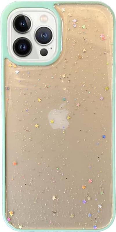 Smartphonica iPhone 11 Pro TPU hoesje doorzichtig met glitters - Blauw geschikt voor iPhone 11 Pro