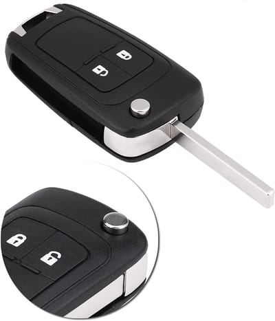 Draadloze Sleutelhanger met 2 Knoppen voor Auto - Vervangende Afstandsbediening met 433Mhz Chip voor J E Insignia en Andere Modellen