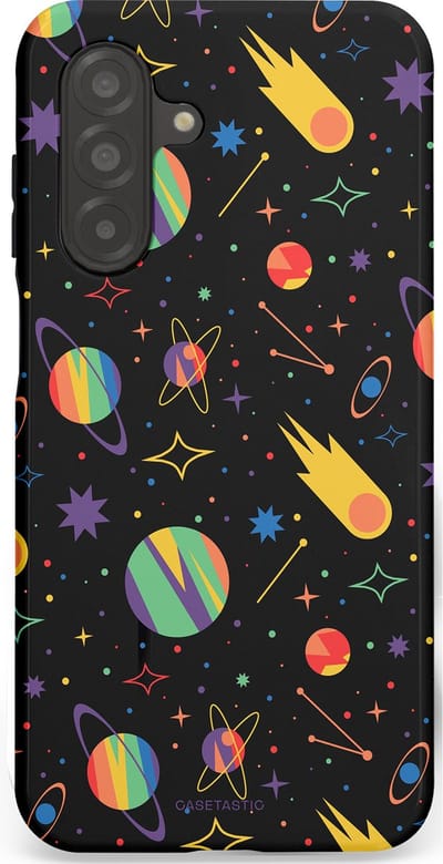 Casetastic Hoesje Geschikt voor Samsung A26 - Stijlvolle Beschermende Duo-layer Case - Planeten en meteoren