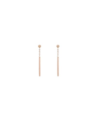 Mint15 Oorstekers klein balkje/staafje - Chique oorhangers - Roségoudkleur RVS/Stainless Steel