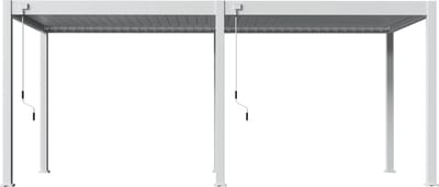 Orion Premium terrasoverkapping - 400 x 800 cm - Wit - Aluminium / Vrijstaande / Luxe overkapping - Tuinprieel / Carport / Veranda / Pergola