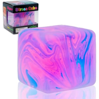 5,5 cm Duidelijke IJsblokje Squishy, Needoh Gel Gevulde Stressverlichter Speelgoed, Zachte Kleverige Sensorische Fidget Bal, Langzaam Terugverende Sok Cadeau