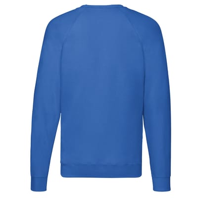 Fruit of the Loom Unisex Lichtgewicht Raglan Sweatshirt voor volwassenen (Koningsblauw)