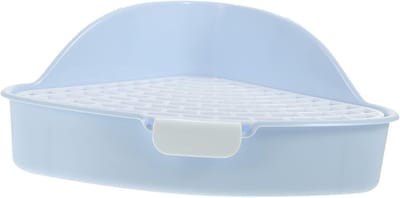 Huisdier Toilet - Konijnenbak Cavia - Zindelijkheid Training - Compact Hoekontwerp - 25x19x10cm - Blauw