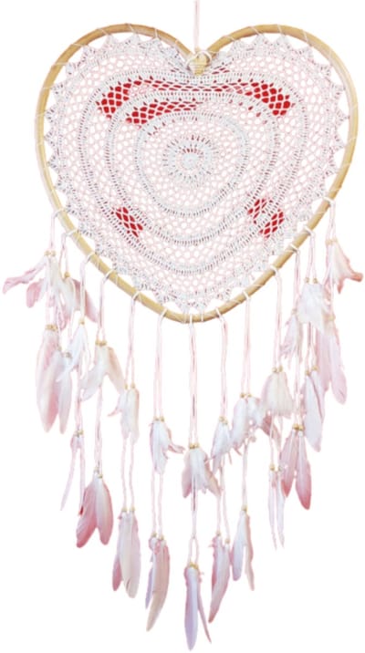 Dromenvanger Hart Gehaakt - Rotan - 50cm - XL