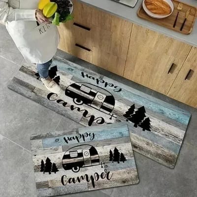 1 pièce Tapis de cuisine motif lavande Tapis de porte antidérapant pour la maison Design pop Tapis de salle de bain Tapis de bain Tapis pour évier de maison Décoration de buanderie 400MMx600MM